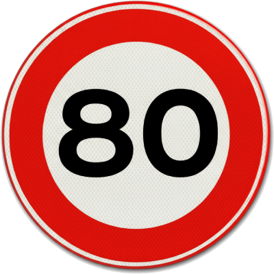 Verkeersbord 80km